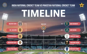 india national cricket team vs pakistan national cricket team timeline